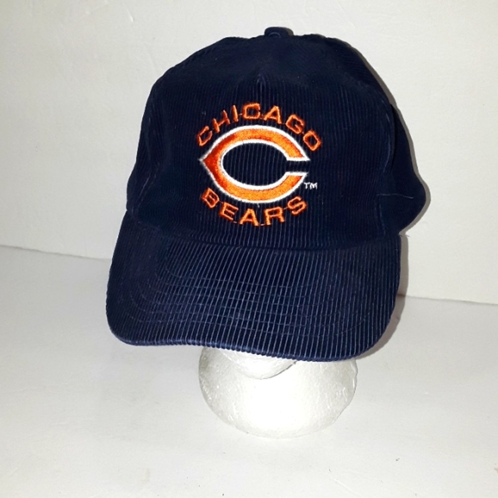 VINTAGE RARE DESIGN NFL 1990s CHICAGO BEARS CORDUROY SNAPBACK HAT SHELL